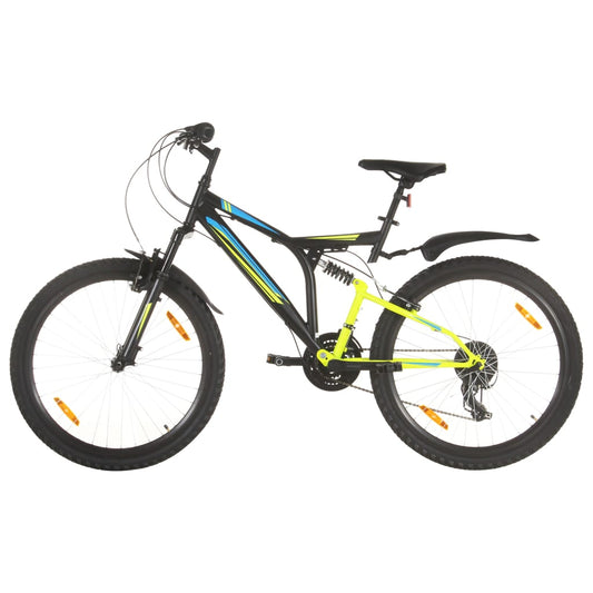 Mountainbike 21 versnellingen 26 inch wielen 49 cm zwart is nu te koop bij PeponiXL, paradijselijk wonen!