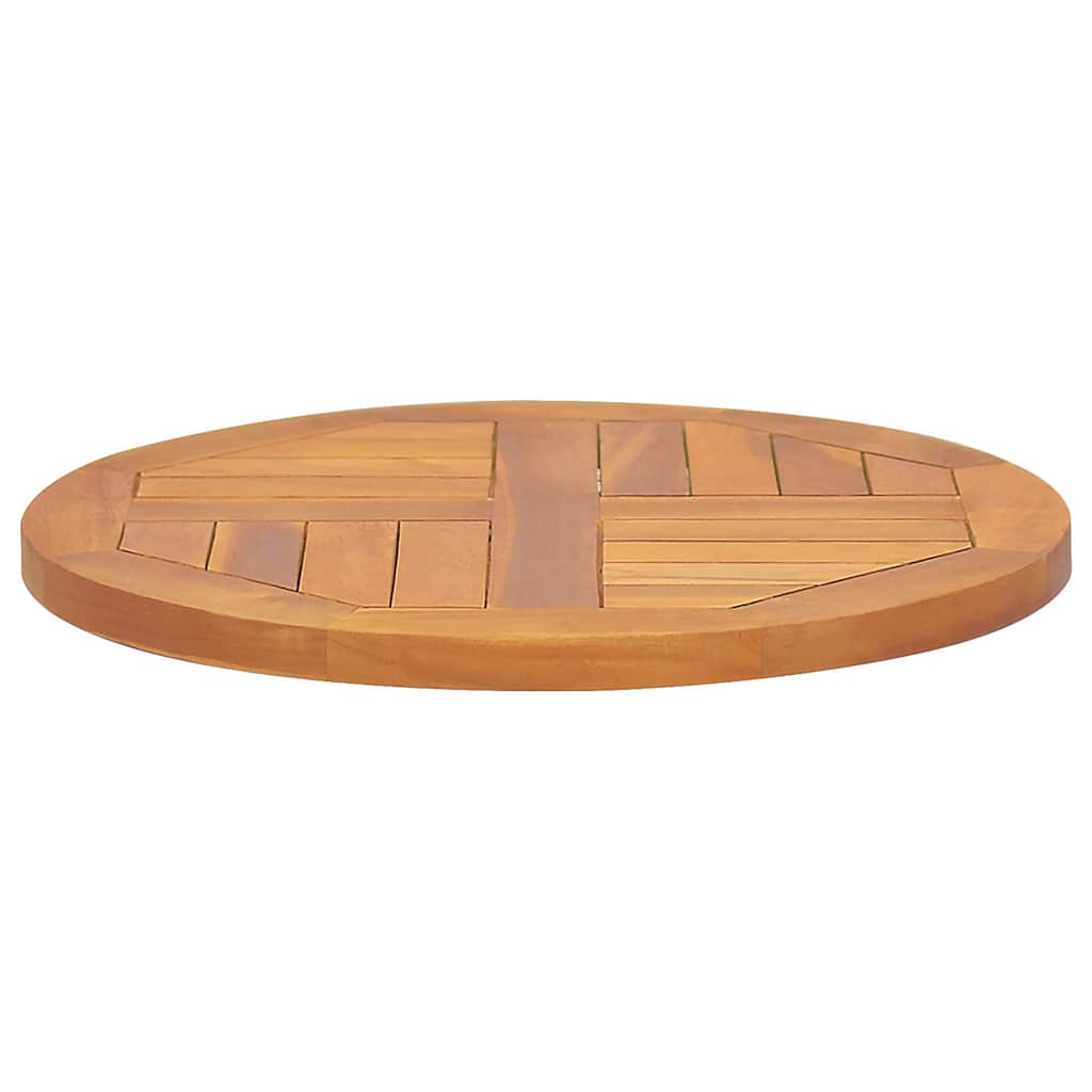 Tafelblad rond 2,5 cm 50 cm massief teakhout is nu te koop bij PeponiXL, paradijselijk wonen!