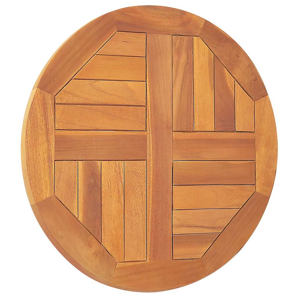 Tafelblad rond 2,5 cm 50 cm massief teakhout is nu te koop bij PeponiXL, paradijselijk wonen!