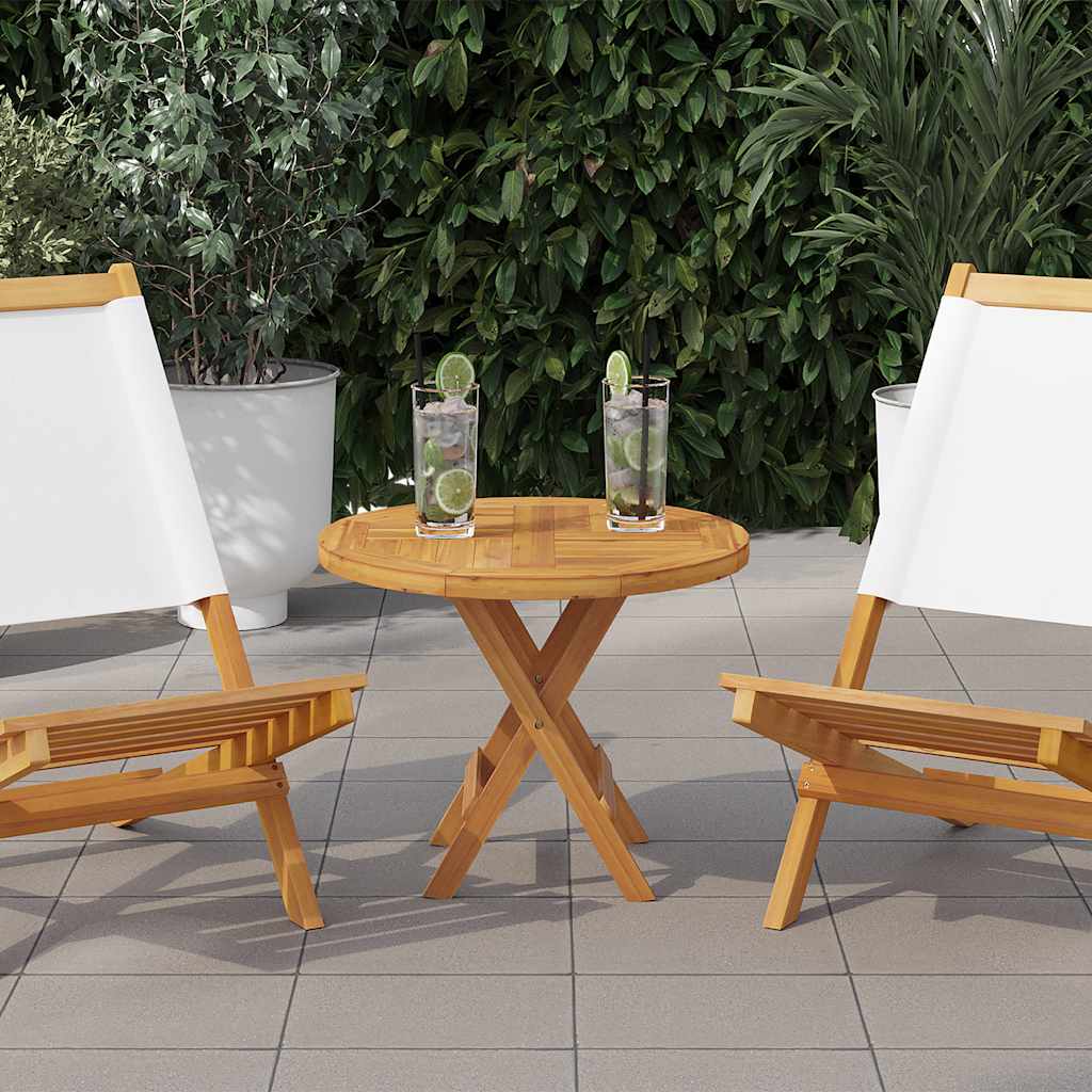 Tafelblad rond 2,5 cm 50 cm massief teakhout is nu te koop bij PeponiXL, paradijselijk wonen!