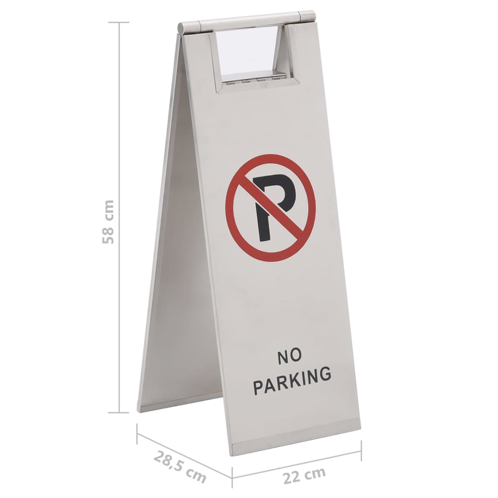 Waarschuwingsbord niet parkeren inklapbaar roestvrij staal is nu te koop bij PeponiXL, paradijselijk wonen!