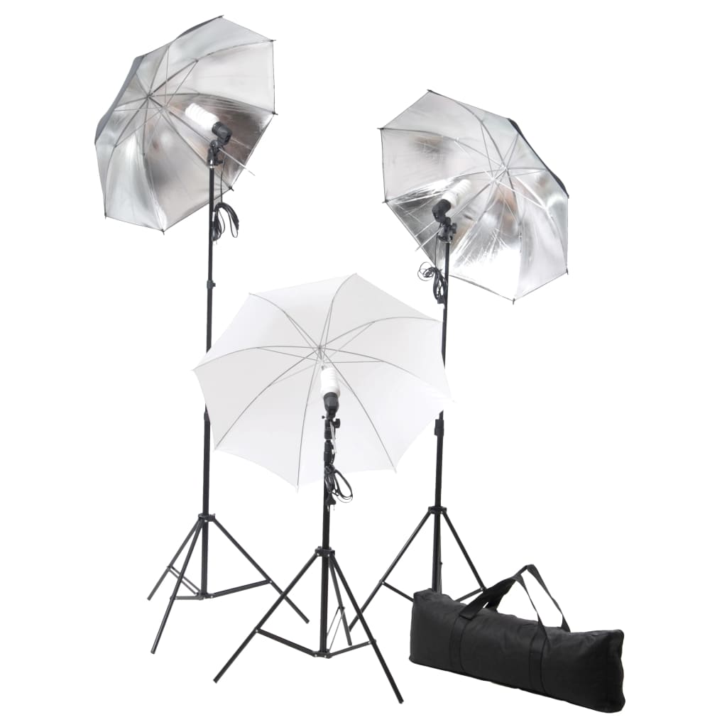 Fotostudioset met lampen, paraplu's, achtergrond en reflector is nu te koop bij PeponiXL, paradijselijk wonen!