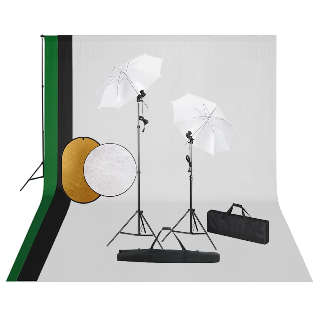 Fotostudioset met lampen, achtergrond en reflector is nu te koop bij PeponiXL, paradijselijk wonen!