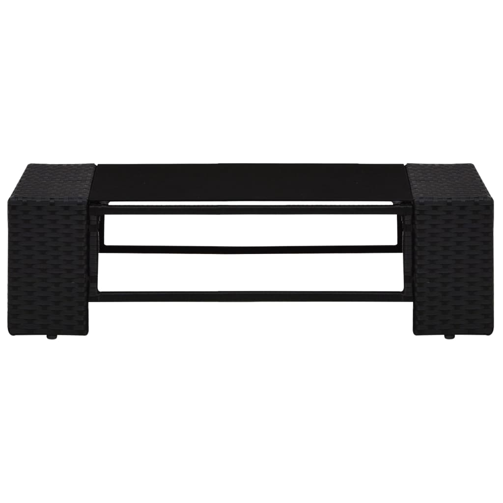 9-delige Loungeset met kussens poly rattan zwart is nu te koop bij PeponiXL, paradijselijk wonen!