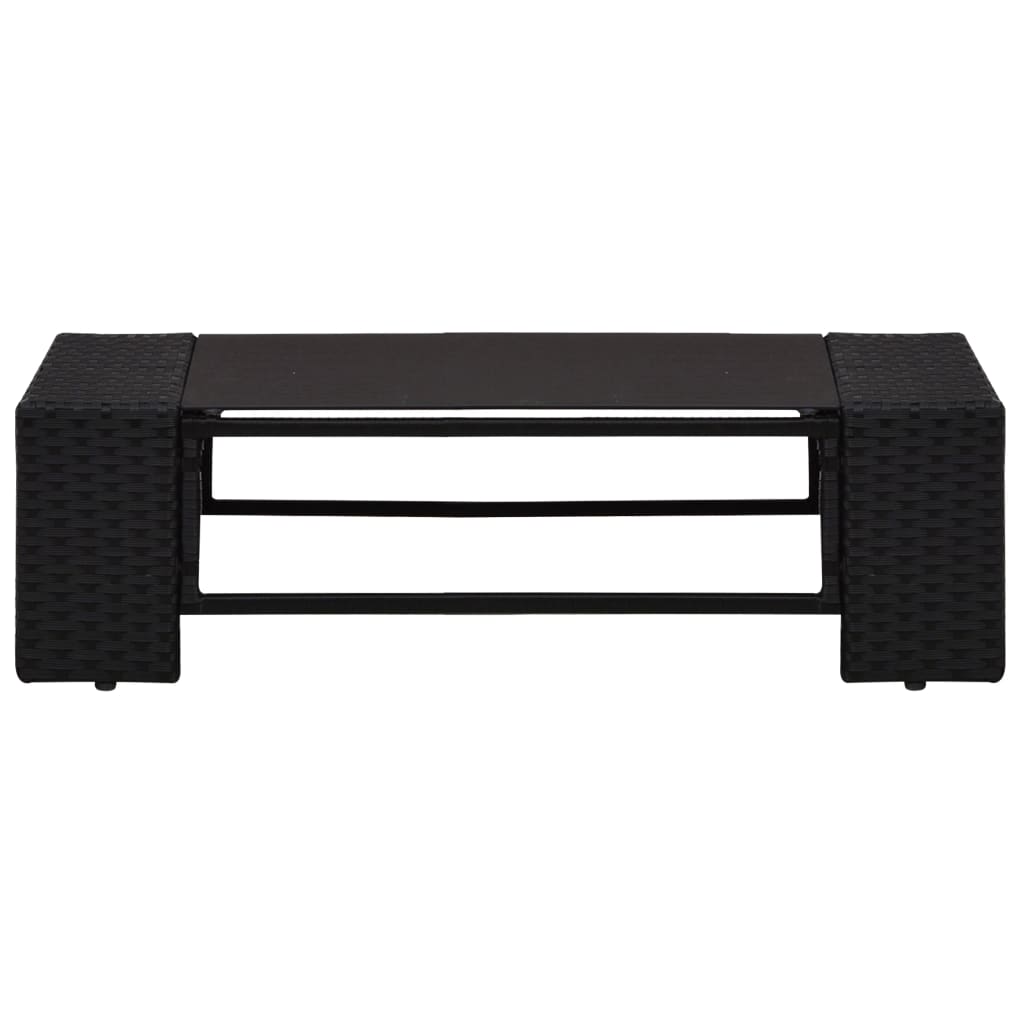 6-delige Loungeset met kussens poly rattan zwart is nu te koop bij PeponiXL, paradijselijk wonen!