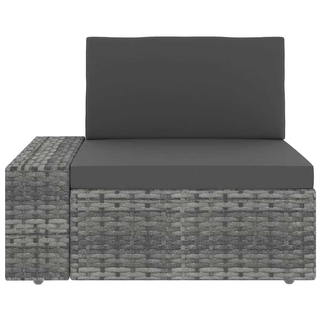 10-delige Loungeset met kussens poly rattan grijs is nu te koop bij PeponiXL, paradijselijk wonen!