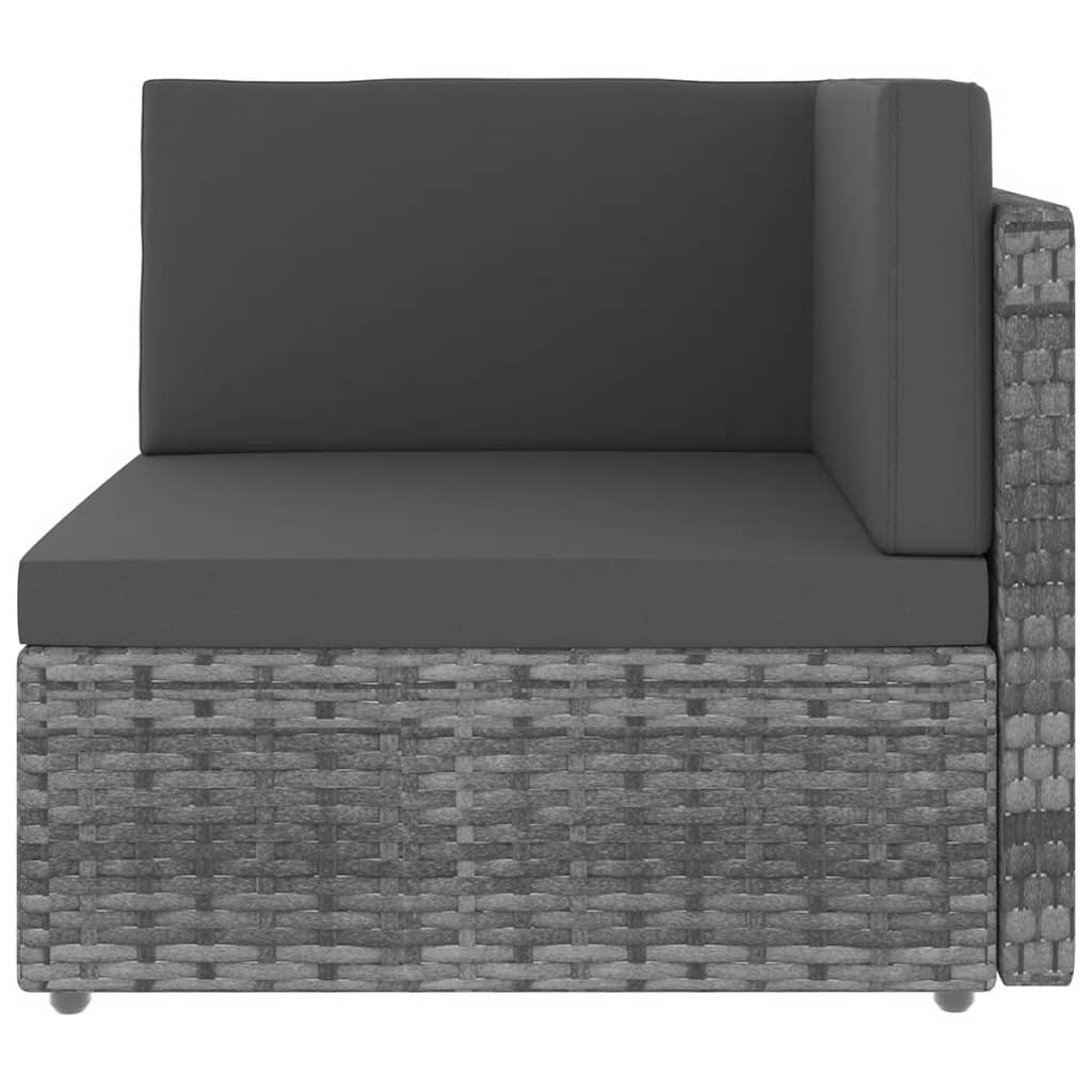7-delige Loungeset met kussens poly rattan grijs is nu te koop bij PeponiXL, paradijselijk wonen!