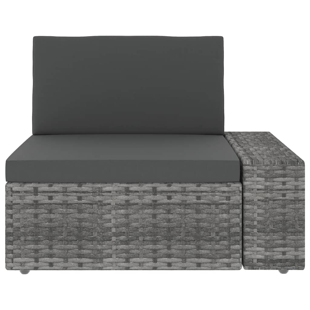 12-delige Loungeset met kussens poly rattan grijs is nu te koop bij PeponiXL, paradijselijk wonen!
