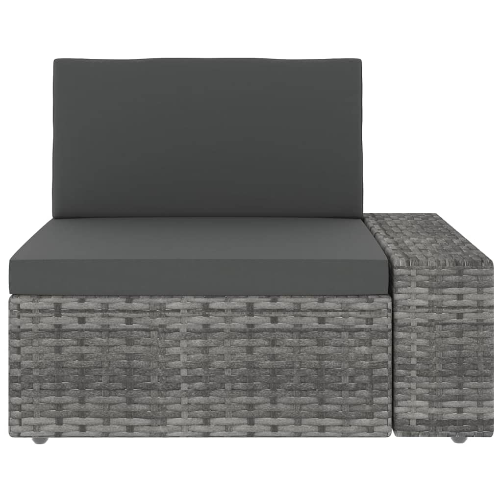 8-delige Loungeset met kussens poly rattan grijs is nu te koop bij PeponiXL, paradijselijk wonen!
