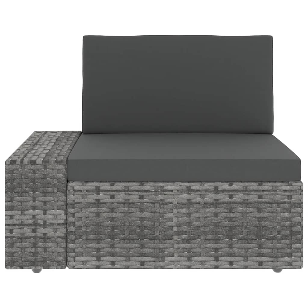 11-delige Loungeset met kussens poly rattan grijs is nu te koop bij PeponiXL, paradijselijk wonen!