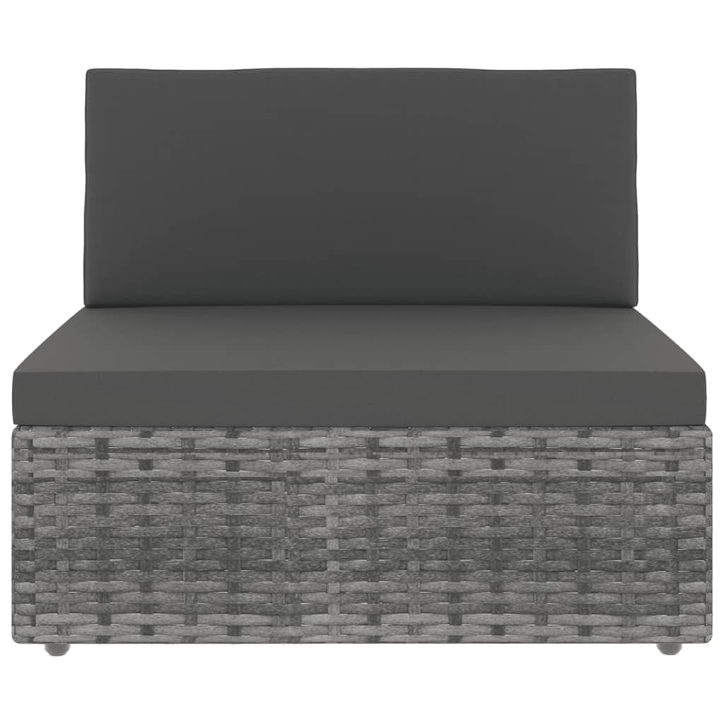 9-delige Loungeset met kussens poly rattan grijs is nu te koop bij PeponiXL, paradijselijk wonen!