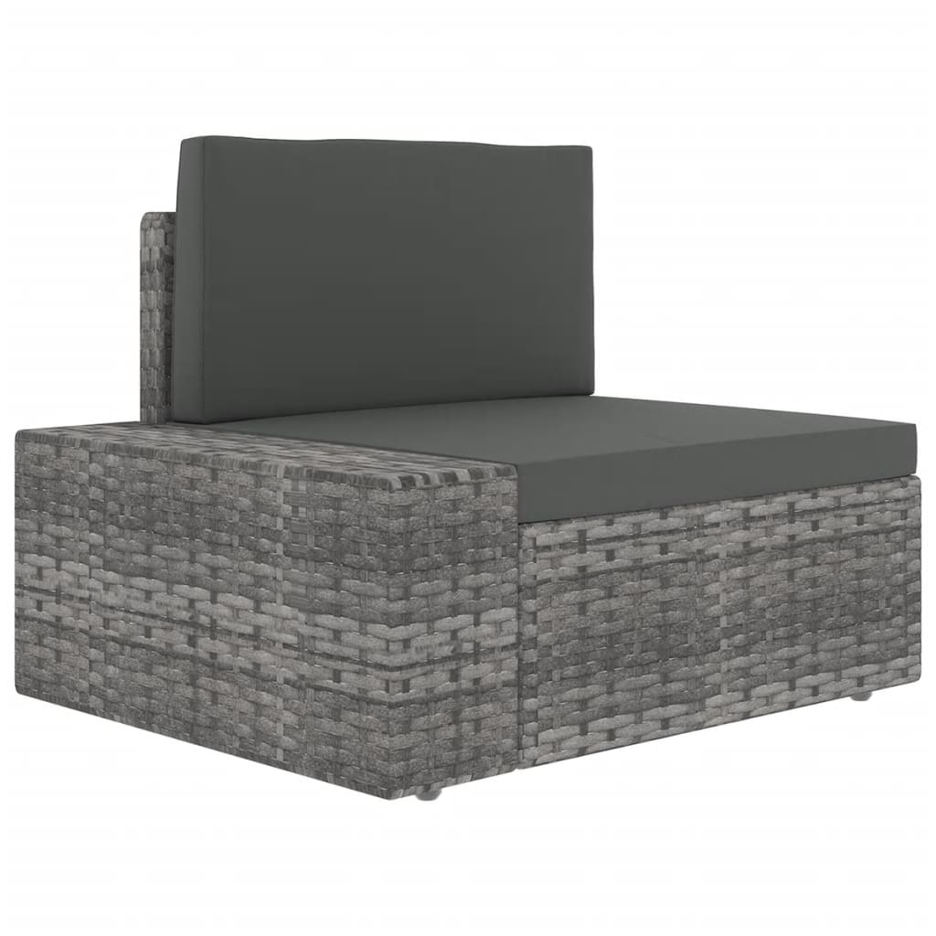 9-delige Loungeset met kussens poly rattan grijs is nu te koop bij PeponiXL, paradijselijk wonen!
