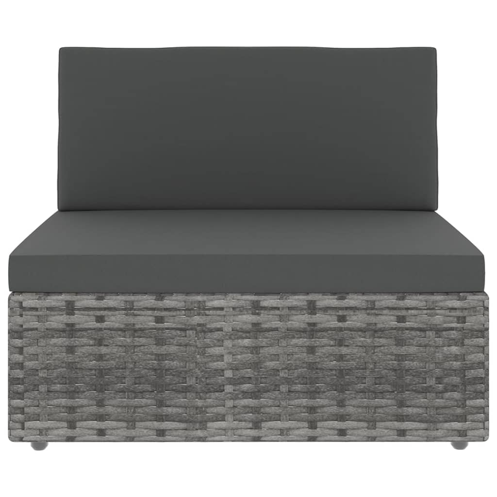 8-delige Loungeset met kussens poly rattan grijs is nu te koop bij PeponiXL, paradijselijk wonen!