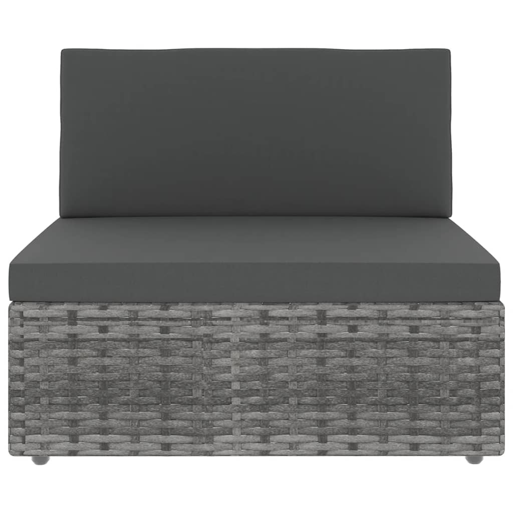 11-delige Loungeset met kussens poly rattan grijs is nu te koop bij PeponiXL, paradijselijk wonen!