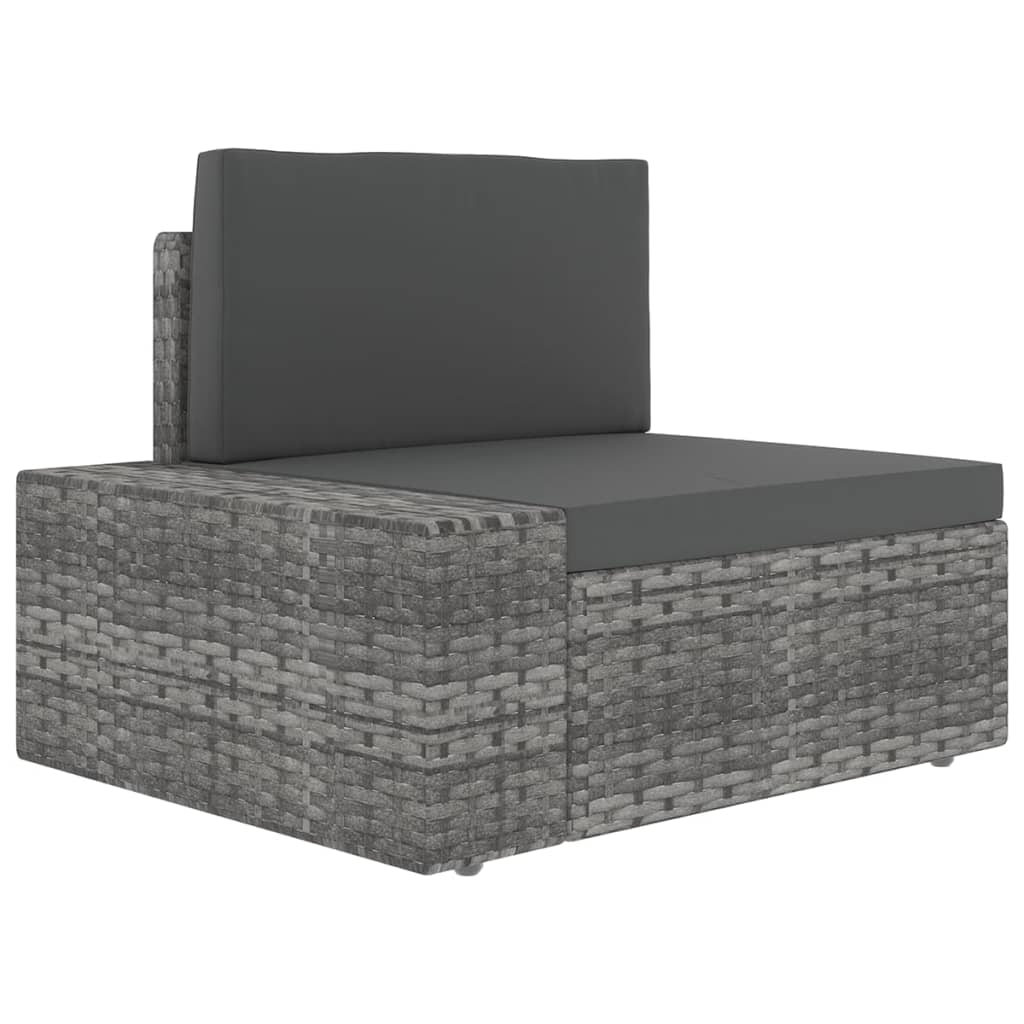 11-delige Loungeset met kussens poly rattan grijs is nu te koop bij PeponiXL, paradijselijk wonen!