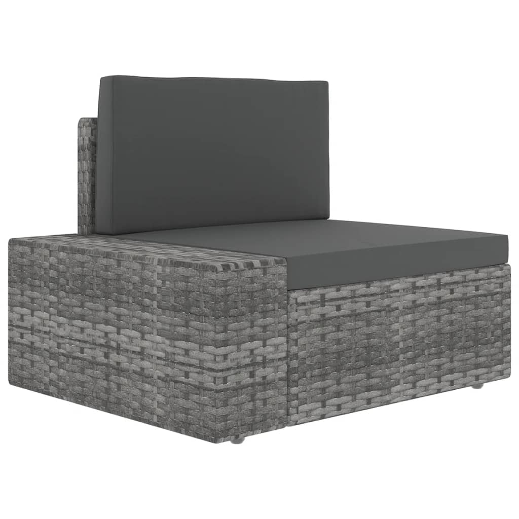 14-delige Loungeset met kussens poly rattan grijs is nu te koop bij PeponiXL, paradijselijk wonen!