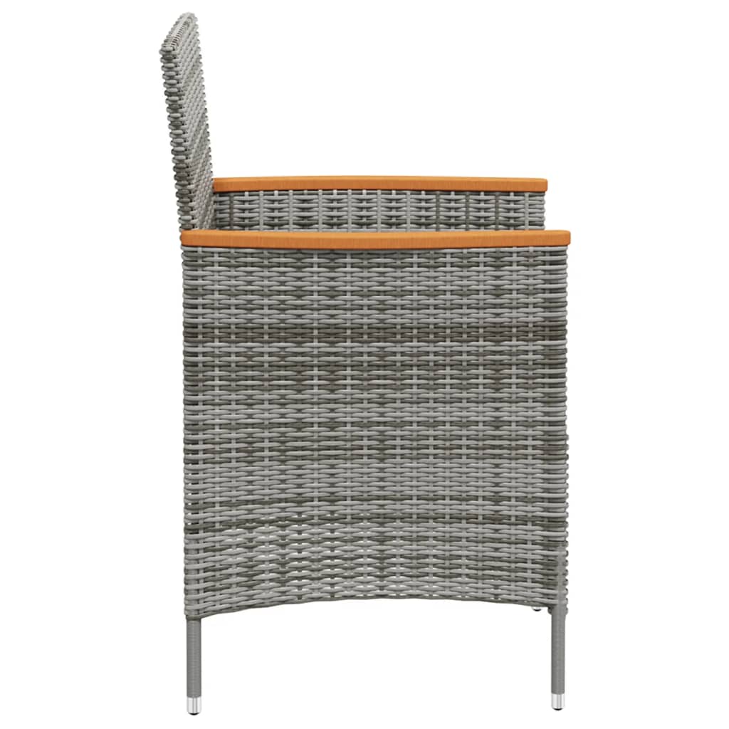 Tuinstoelen 2 st poly rattan grijs is nu te koop bij PeponiXL, paradijselijk wonen!