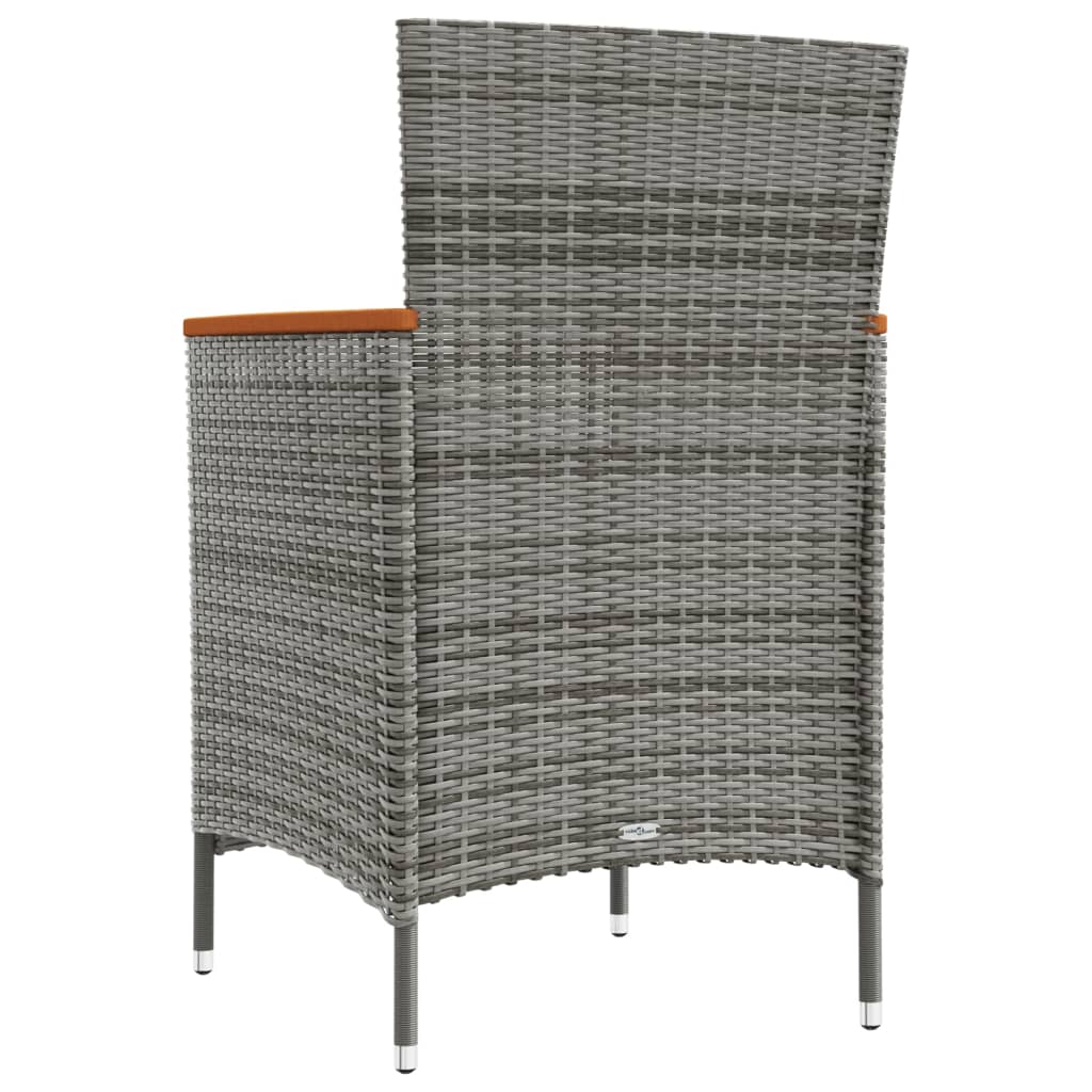 Tuinstoelen 2 st poly rattan grijs is nu te koop bij PeponiXL, paradijselijk wonen!