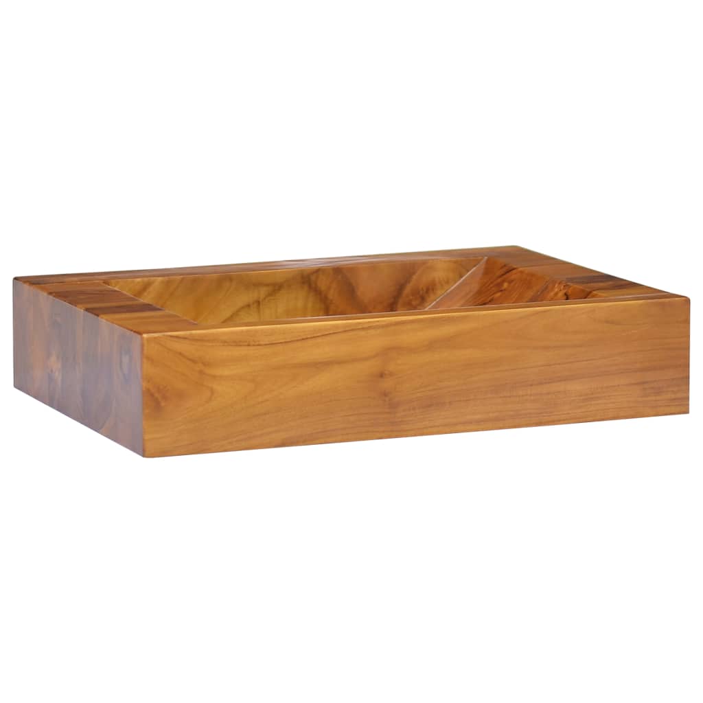Wastafel 50x35x10 cm massief teakhout is nu te koop bij PeponiXL, paradijselijk wonen!