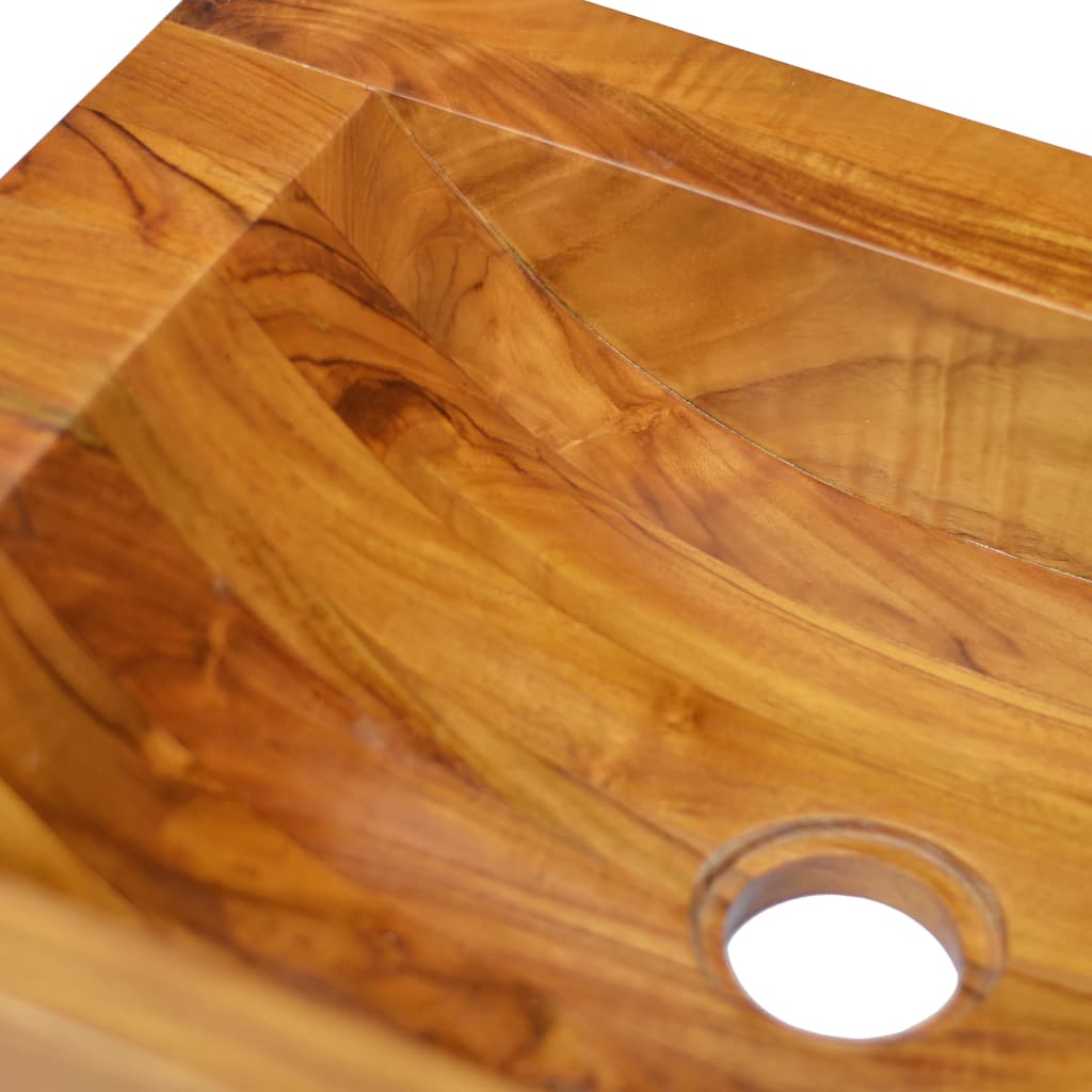 Wastafel 50x35x10 cm massief teakhout is nu te koop bij PeponiXL, paradijselijk wonen!