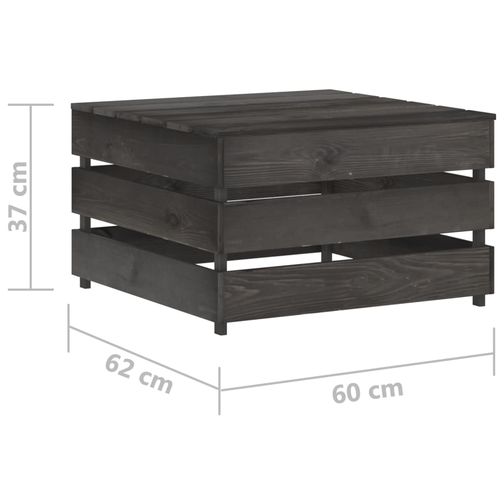 2-delige Loungeset pallet geïmpregneerd grenenhout grijs is nu te koop bij PeponiXL, paradijselijk wonen!