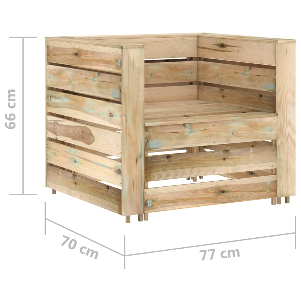 2-delige Loungeset pallet geïmpregneerd grenenhout is nu te koop bij PeponiXL, paradijselijk wonen!