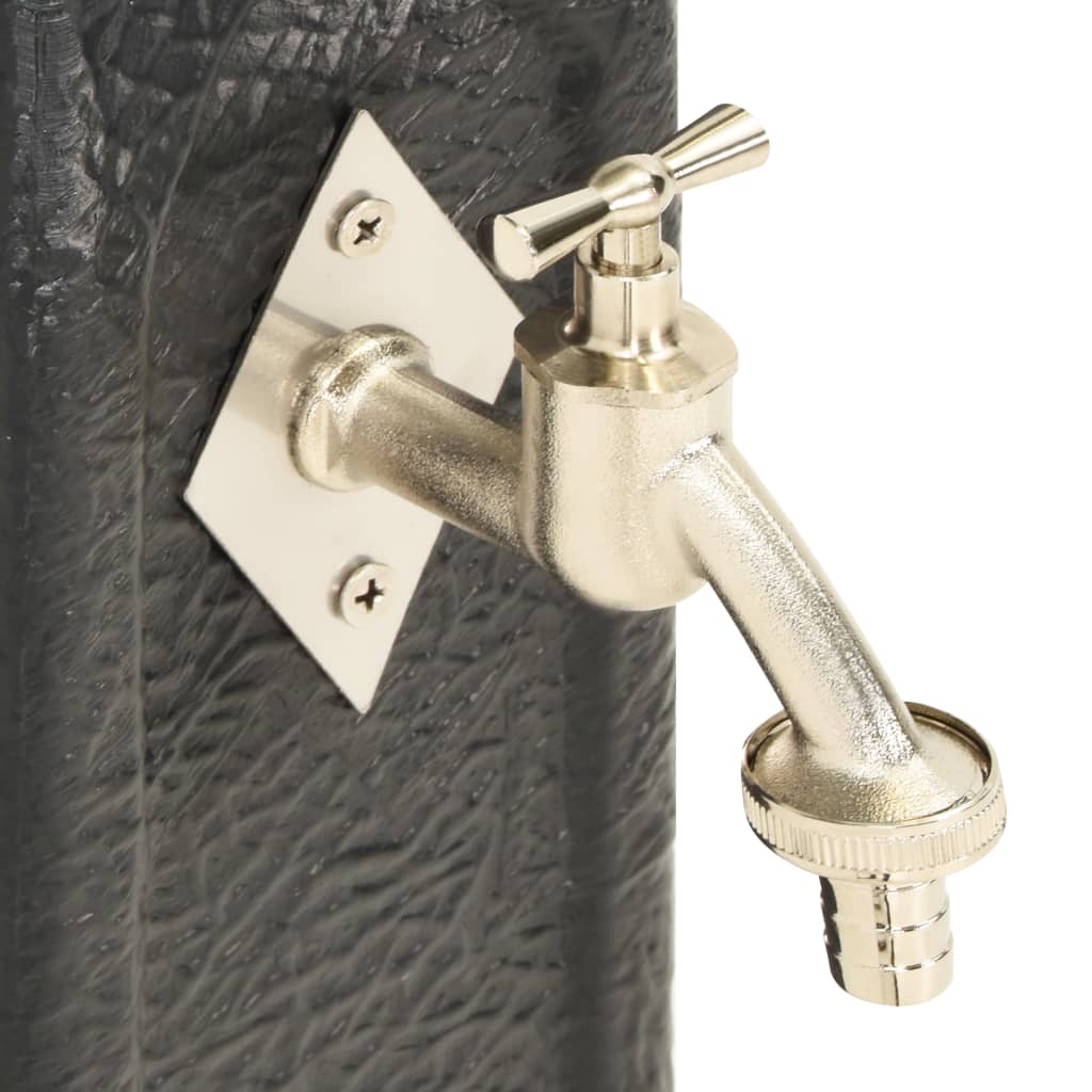 Waterzuil met kraan steen-look antracietkleurig is nu te koop bij PeponiXL, paradijselijk wonen!