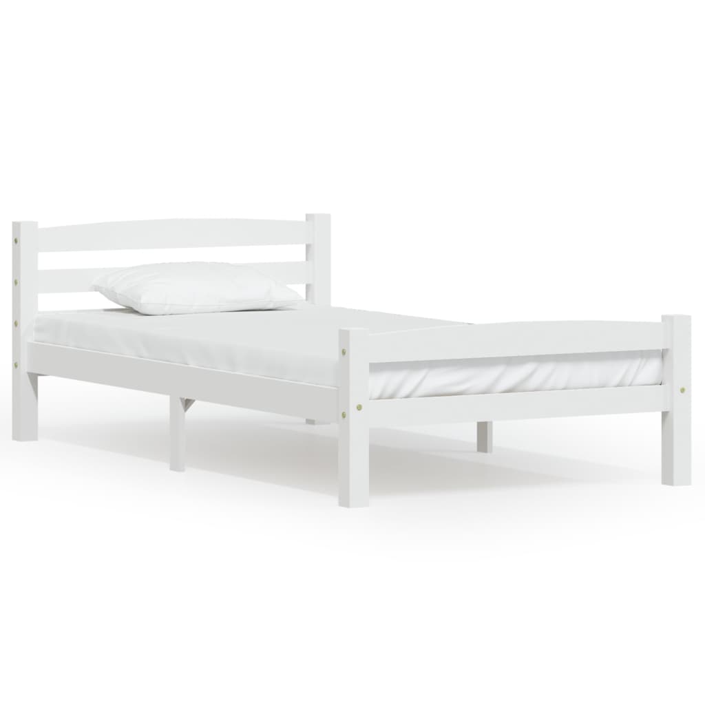Bedframe massief grenenhout wit 100x200 cm is nu te koop bij PeponiXL, paradijselijk wonen!