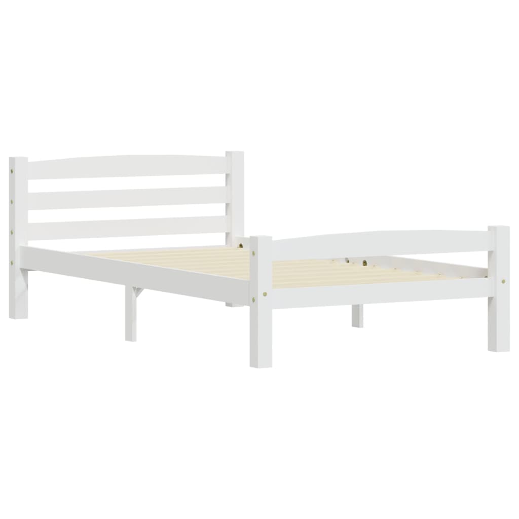 Bedframe massief grenenhout wit 100x200 cm is nu te koop bij PeponiXL, paradijselijk wonen!