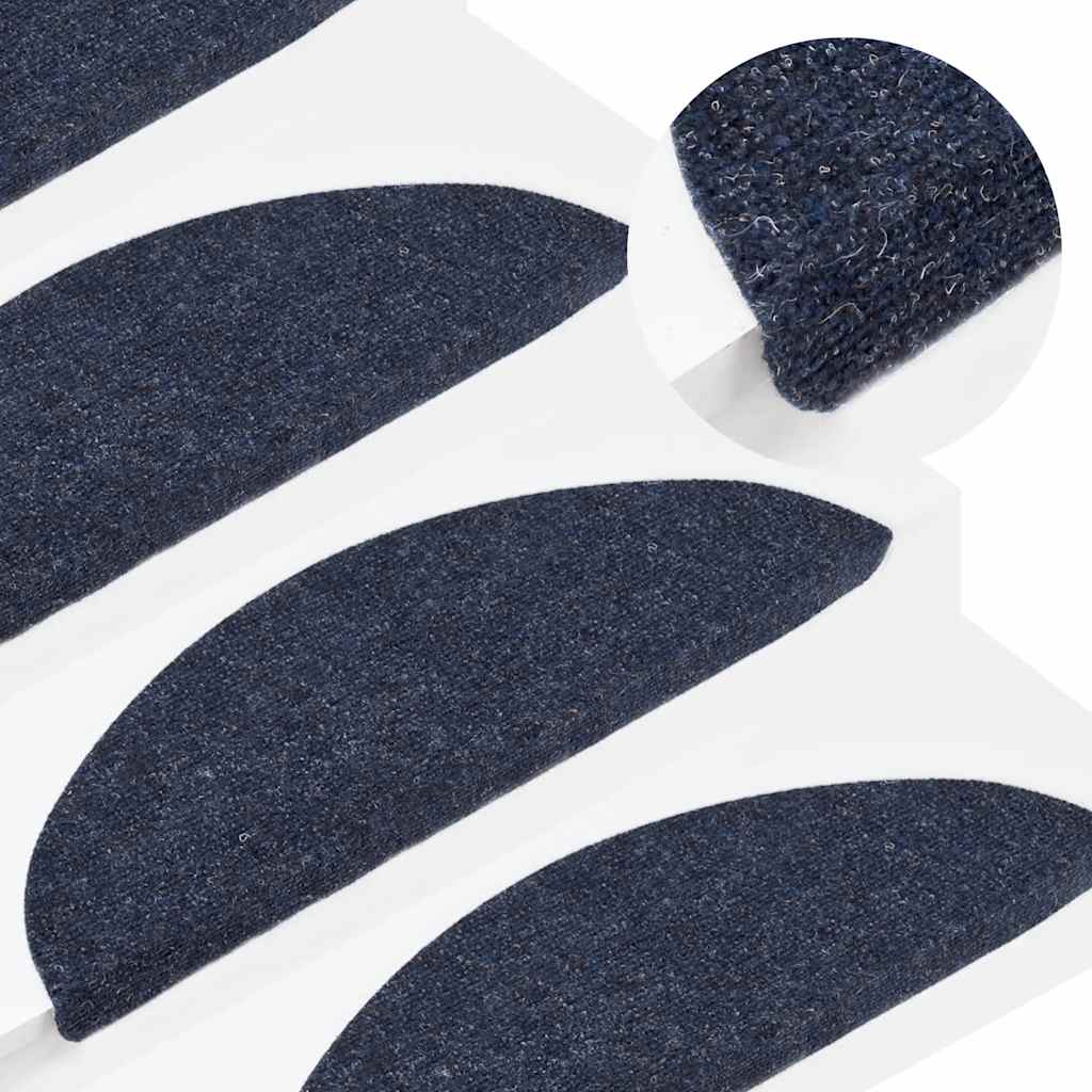 Trapmatten Zelfklevend 5 stuks 56x17x3 cm Blauw Halfrond is nu te koop bij PeponiXL, paradijselijk wonen!