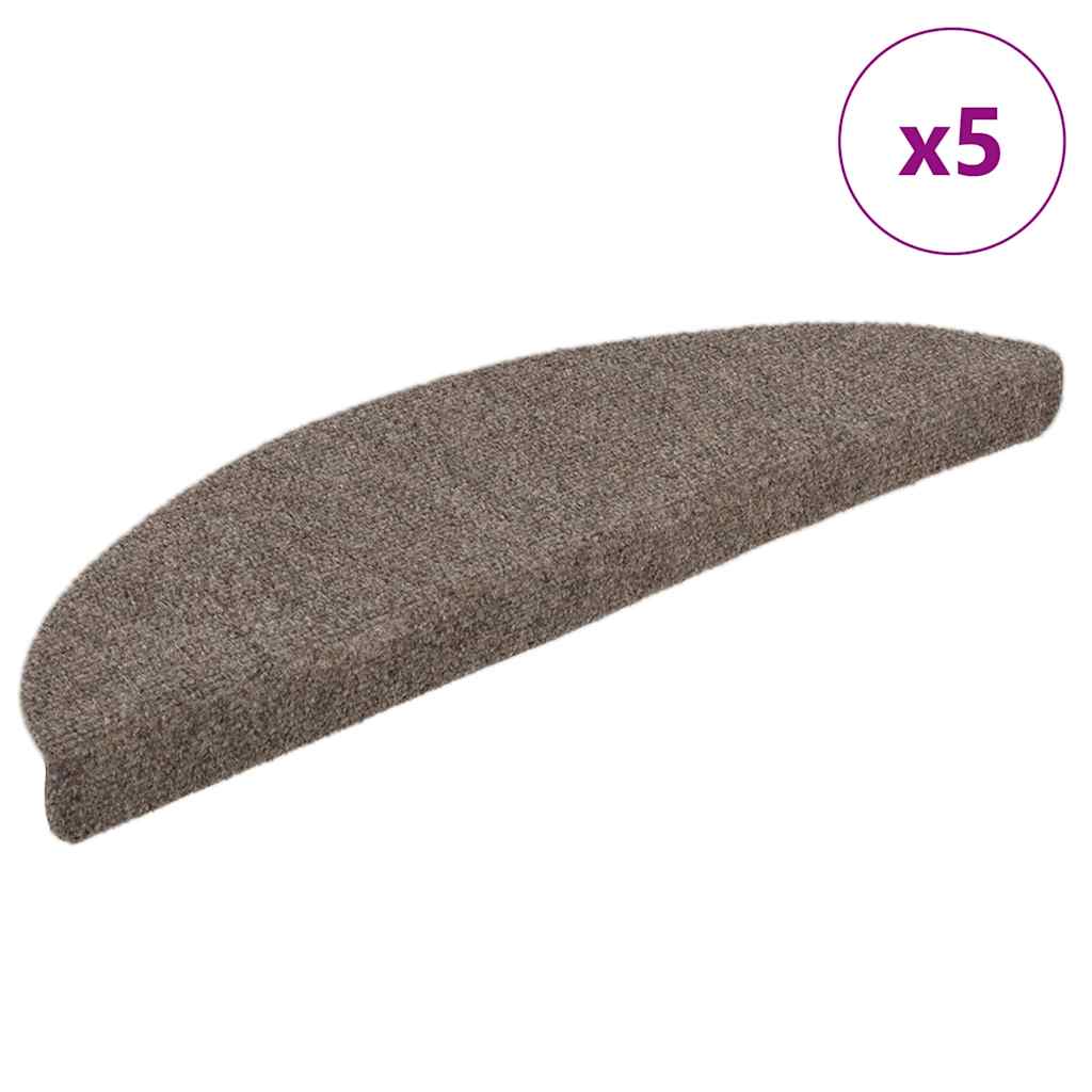 Trapmatten Zelfklevend 5 stuks 56x17x3 cm Beige Halfrond is nu te koop bij PeponiXL, paradijselijk wonen!