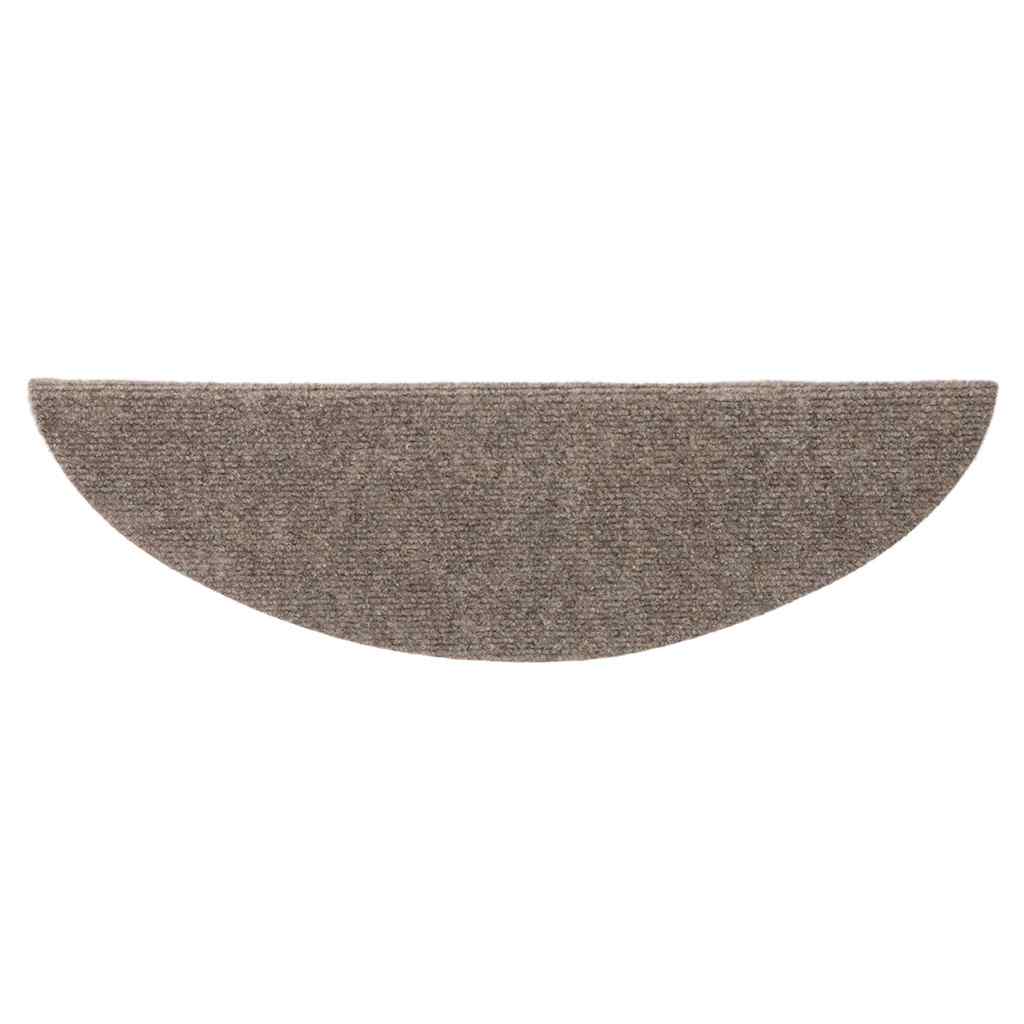 Trapmatten Zelfklevend 5 stuks 56x17x3 cm Beige Halfrond is nu te koop bij PeponiXL, paradijselijk wonen!