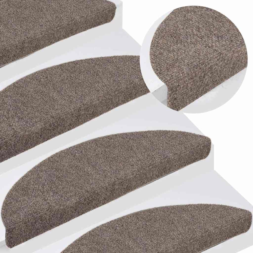 Trapmatten Zelfklevend 5 stuks 56x17x3 cm Beige Halfrond is nu te koop bij PeponiXL, paradijselijk wonen!