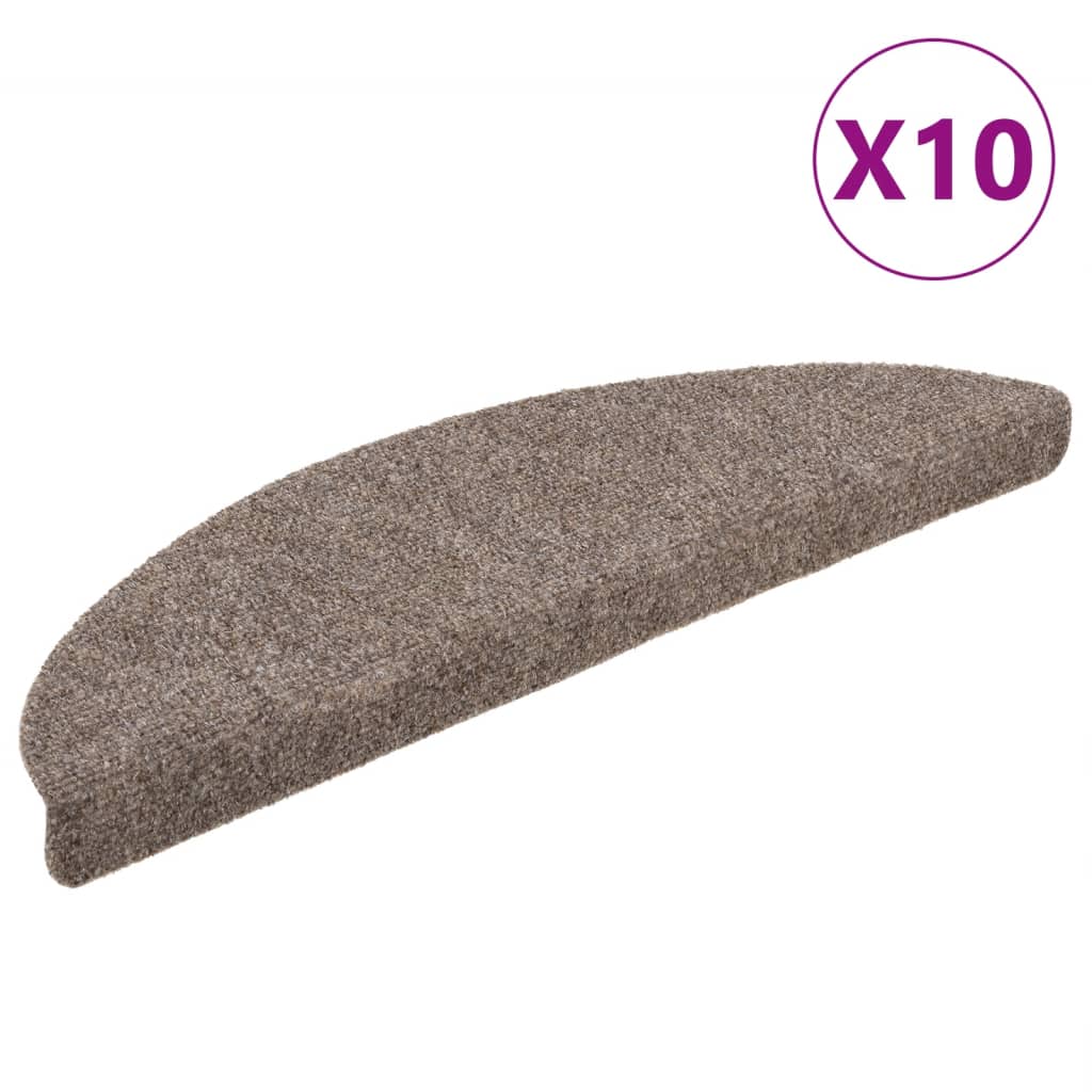 Trapmatten zelfklevend 10 stuks 56x17x3 cm beige halfrond is nu te koop bij PeponiXL, paradijselijk wonen!