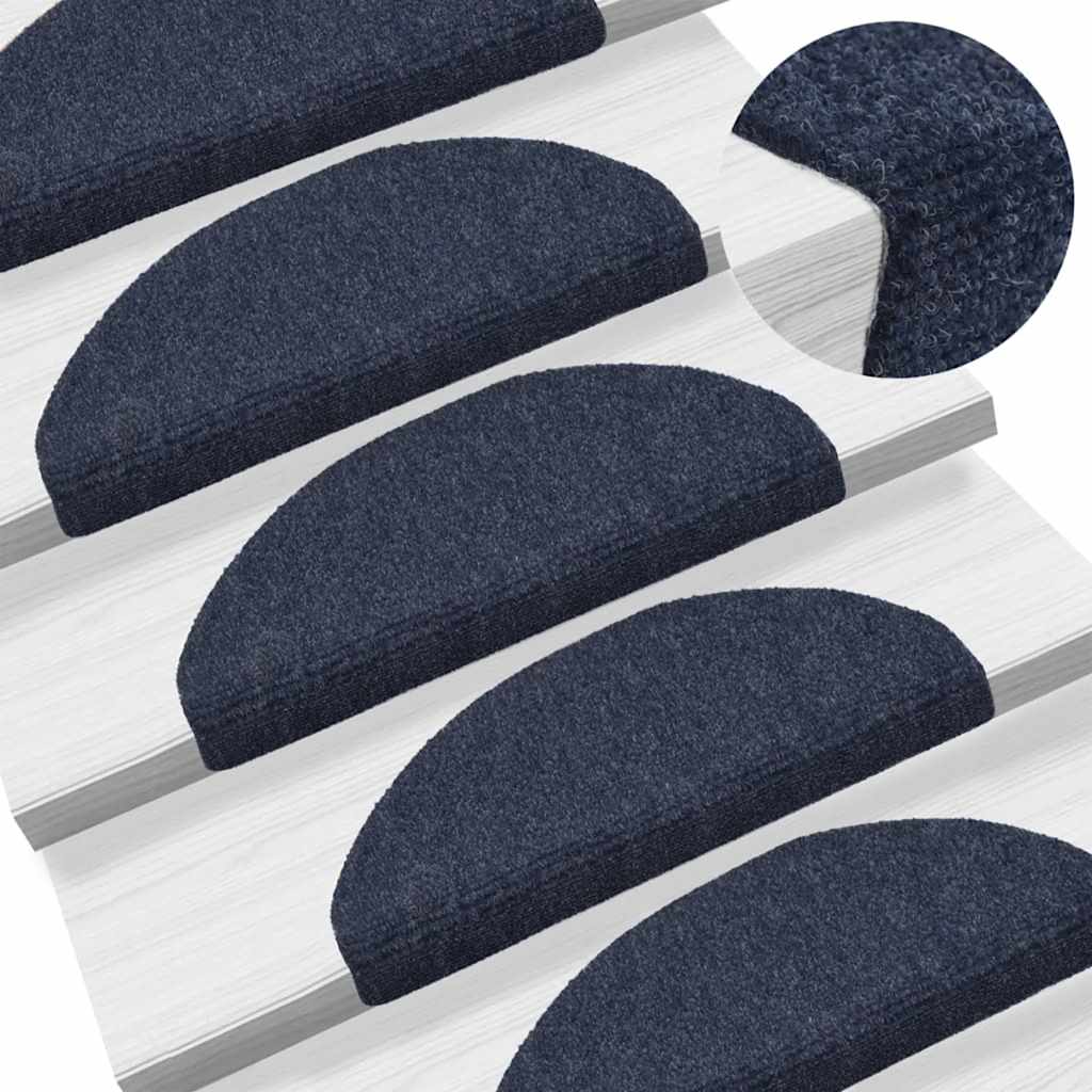 Trapmatten Zelfklevend 5 stuks 65x21x4 cm Blauw Halfrond Groot is nu te koop bij PeponiXL, paradijselijk wonen!
