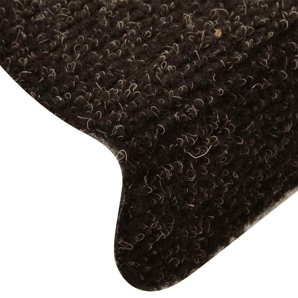 Trapmatten Zelfklevend 5 stuks 65x21x4 cm Donkerbruin Halfrond Groot
