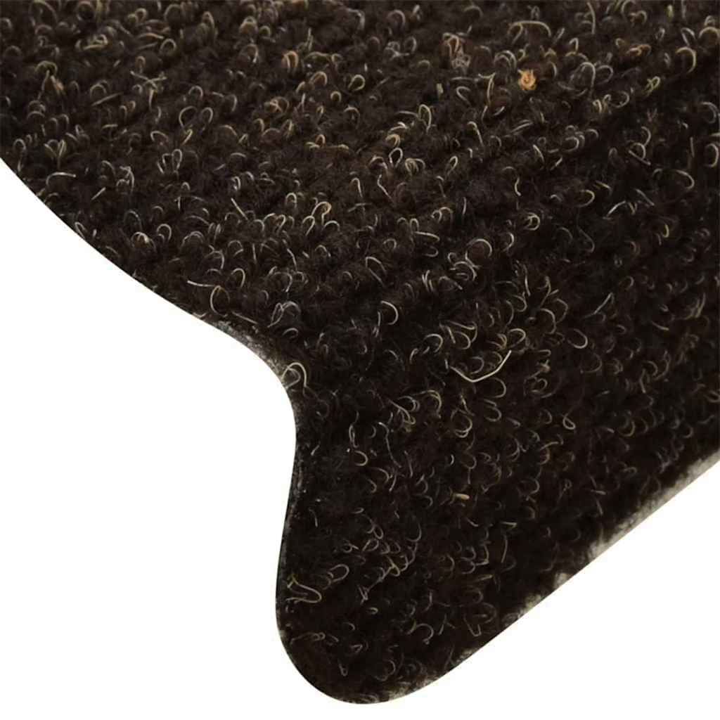Trapmatten Zelfklevend 10 st 65x21x4 cm Donkerbruin Halfrond Groot