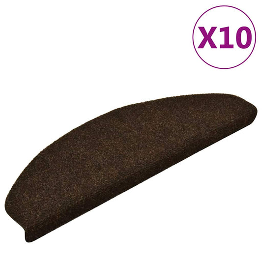 Trapmatten Zelfklevend 10 stuks 65x21x4 cm Bruin Halfrond Groot is nu te koop bij PeponiXL, paradijselijk wonen!