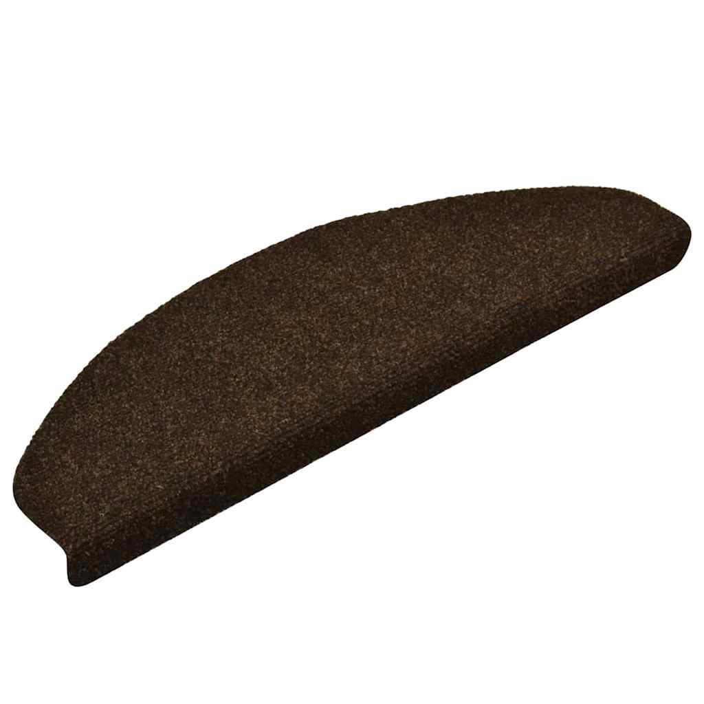 Trapmatten Zelfklevend 10 stuks 65x21x4 cm Bruin Halfrond Groot
