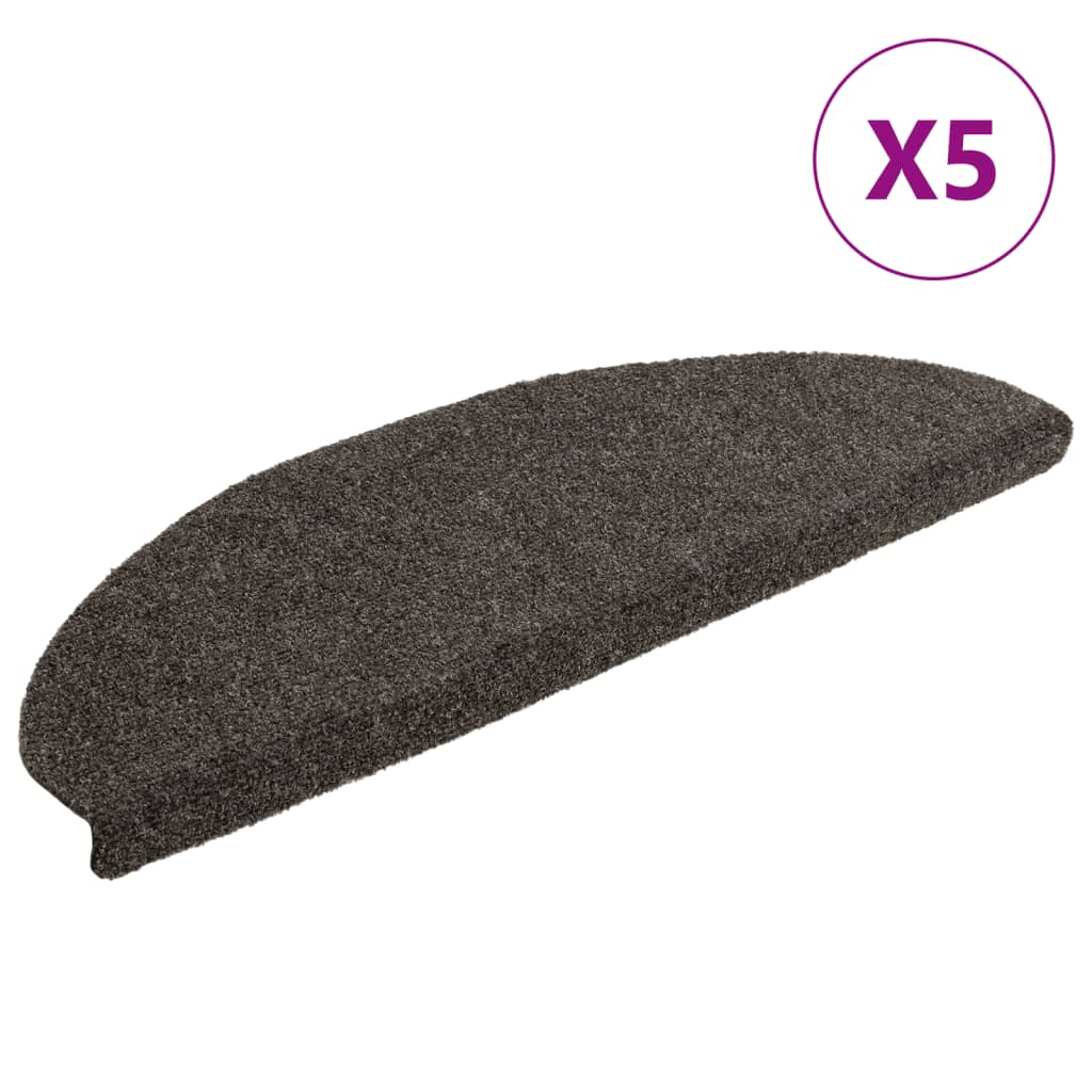 Trapmatten Zelfklevend 5 stuks 65x21x4 cm Antraciet Halfrond Groot is nu te koop bij PeponiXL, paradijselijk wonen!