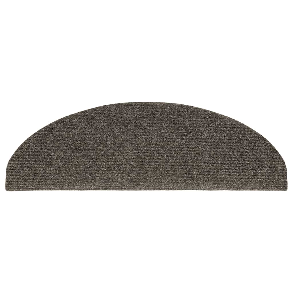 Trapmatten Zelfklevend 10 st 65x21x4 cm Antraciet Halfrond Groot