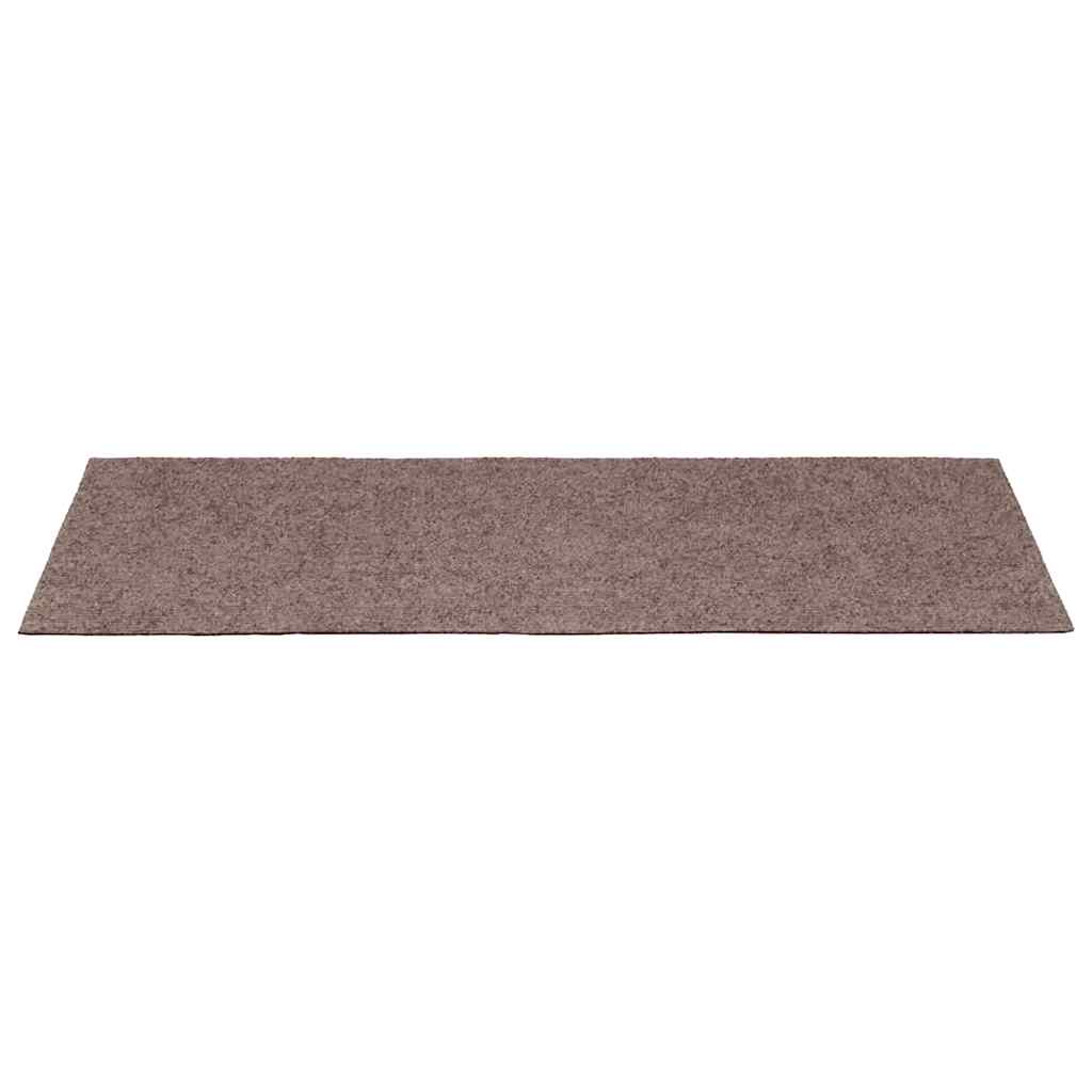 Trapmatten zelfklevend 10 stuks 65x21x4 cm lichtbruin met rechthoekige rand