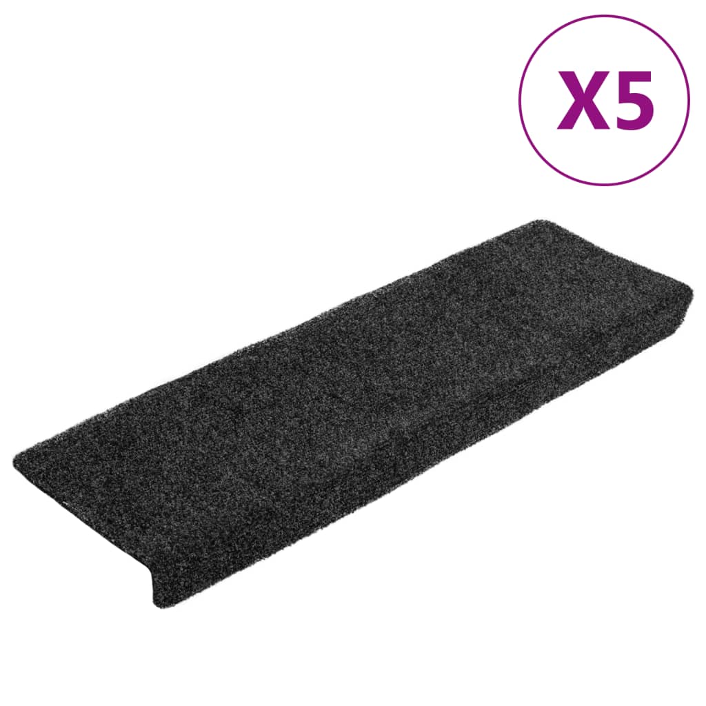 Trapmatten Zelfklevend 5 stuks 65x21x4 cm donkergrijs Rechthoekige Rand is nu te koop bij PeponiXL, paradijselijk wonen!