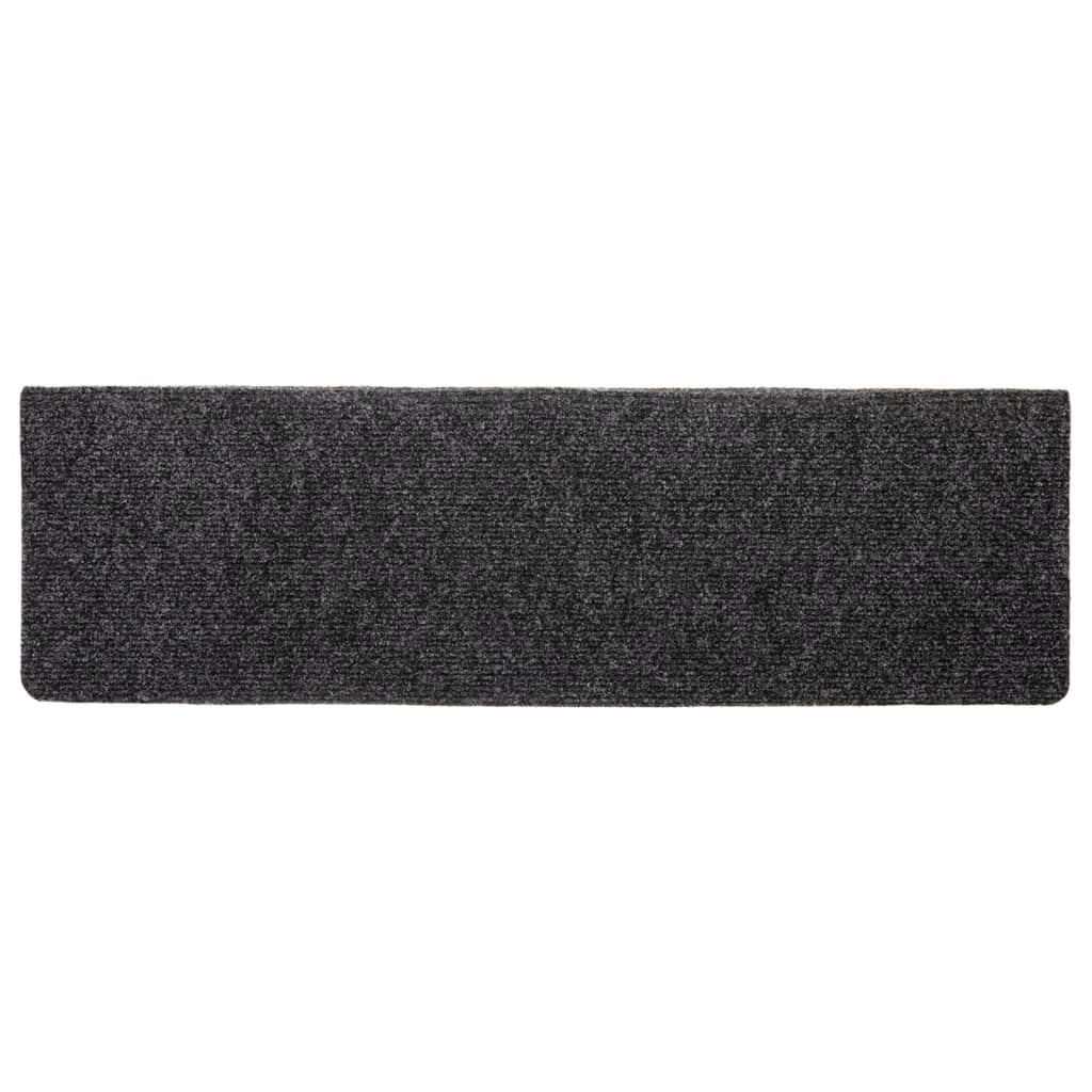 Trapmatten zelfklevend 10 stuks 65x21x4 cm donkergrijs rechthoekige rand is nu te koop bij PeponiXL, paradijselijk wonen!