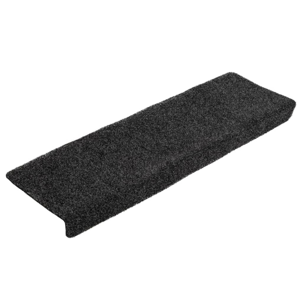 Trapmatten Zelfklevend 5 stuks 65x21x4 cm Zwart Rechthoekige Rand is nu te koop bij PeponiXL, paradijselijk wonen!