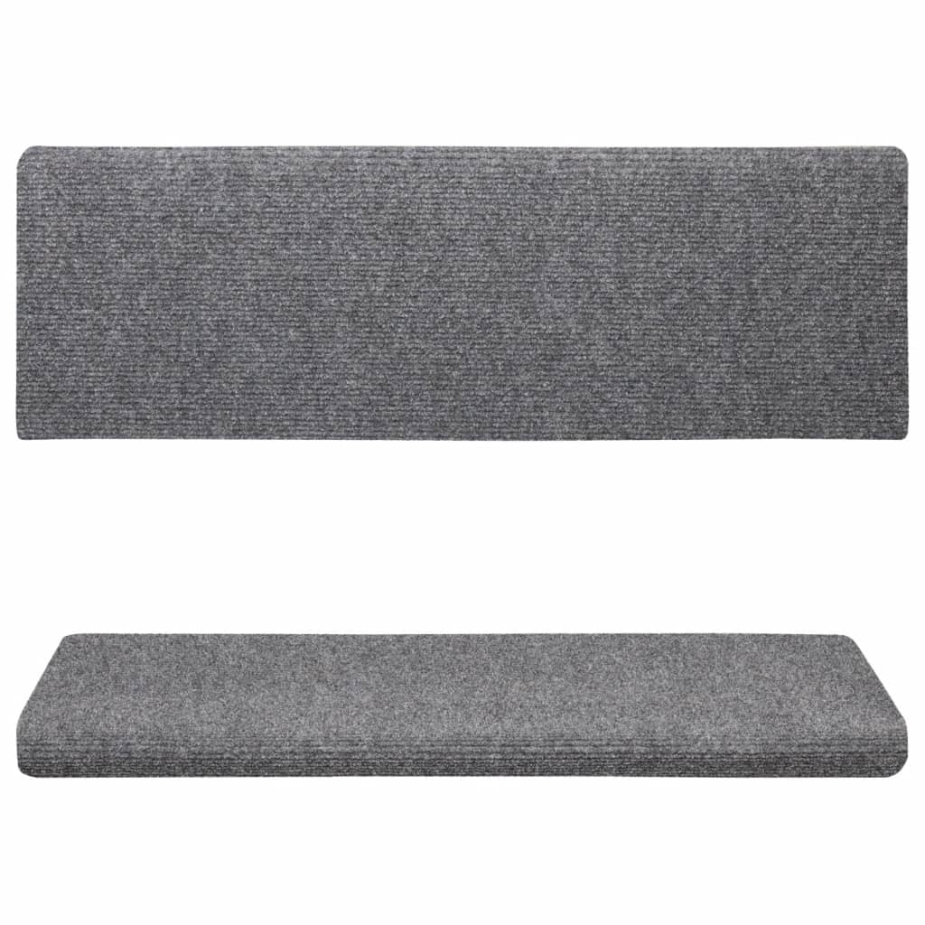 Trapmatten Zelfklevend 5 stuks 65x21x4 cm Lichtgrijs Rechthoekige Rand is nu te koop bij PeponiXL, paradijselijk wonen!