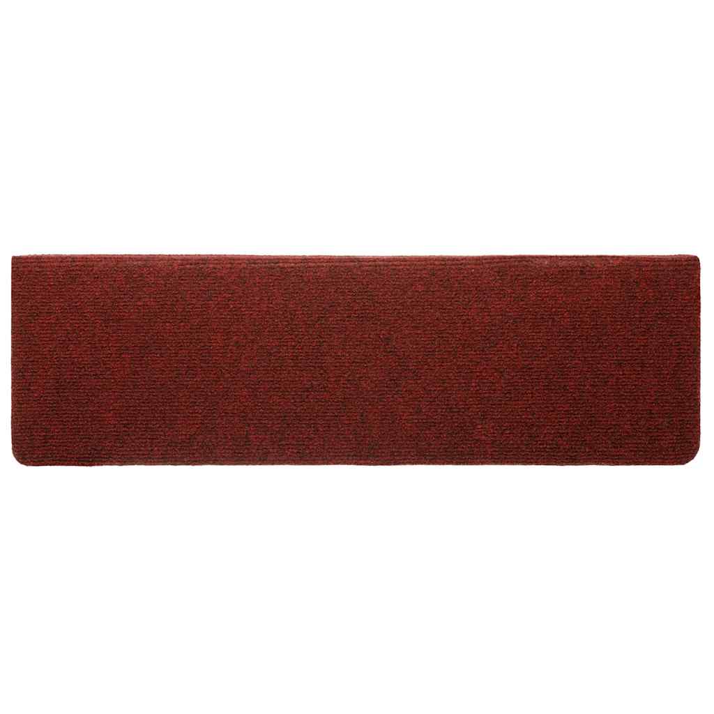 Trapmatten Zelfklevend 5 stuks 65x21x4 cm Bordeaux Rood Rechthoekige Rand is nu te koop bij PeponiXL, paradijselijk wonen!