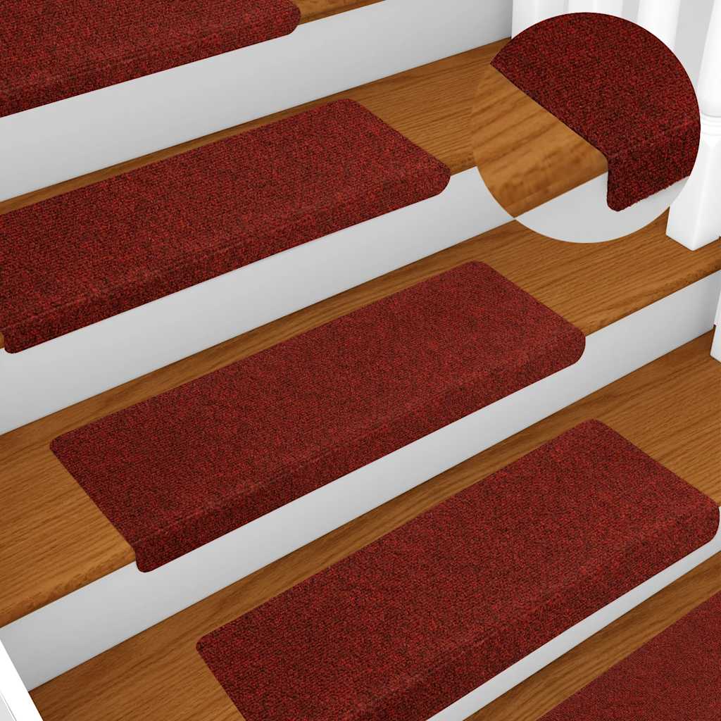 Trapmatten Zelfklevend 5 stuks 65x21x4 cm Bordeaux Rood Rechthoekige Rand is nu te koop bij PeponiXL, paradijselijk wonen!