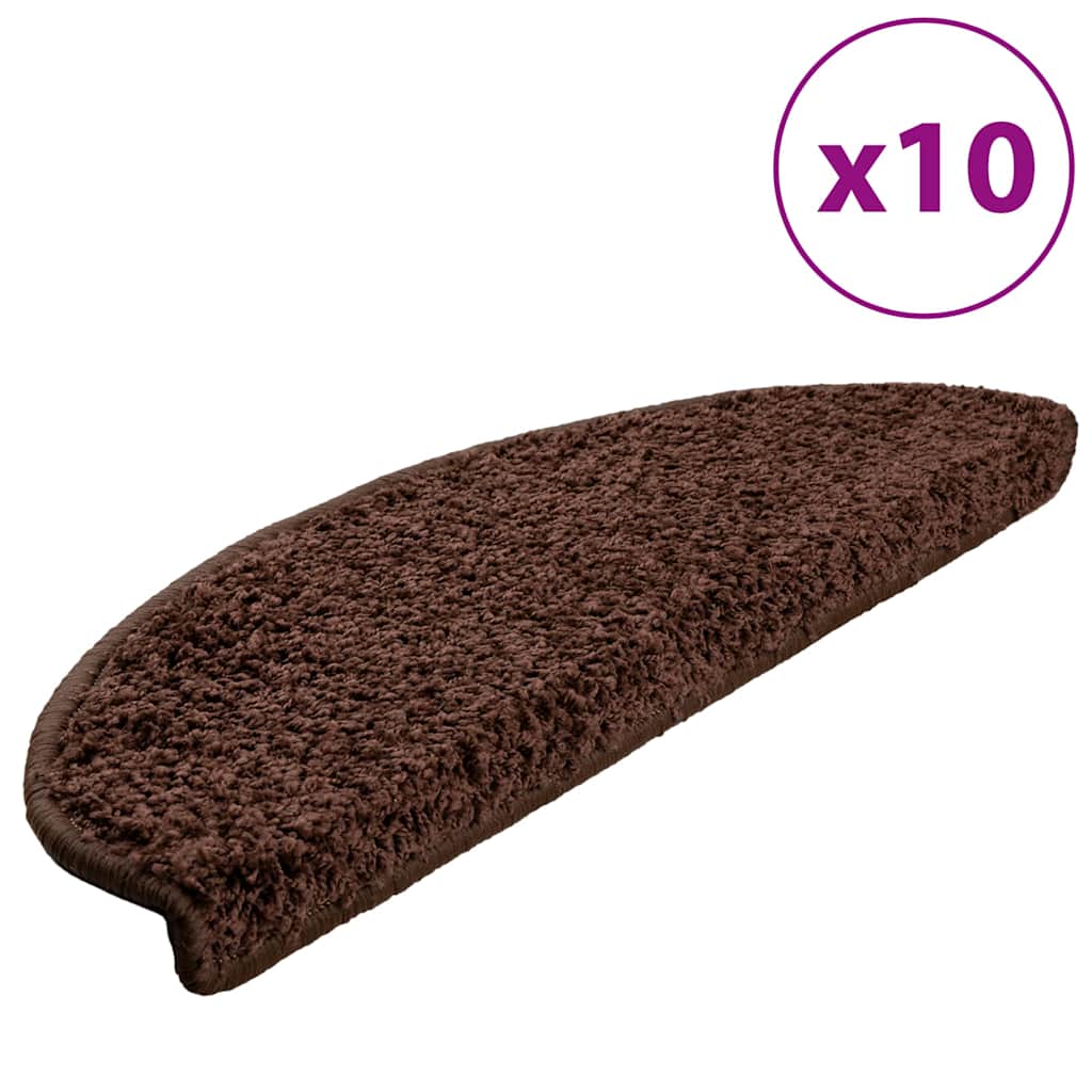 Trapmatten 10 st 65x21x4 cm Bruin Halfrond Groot