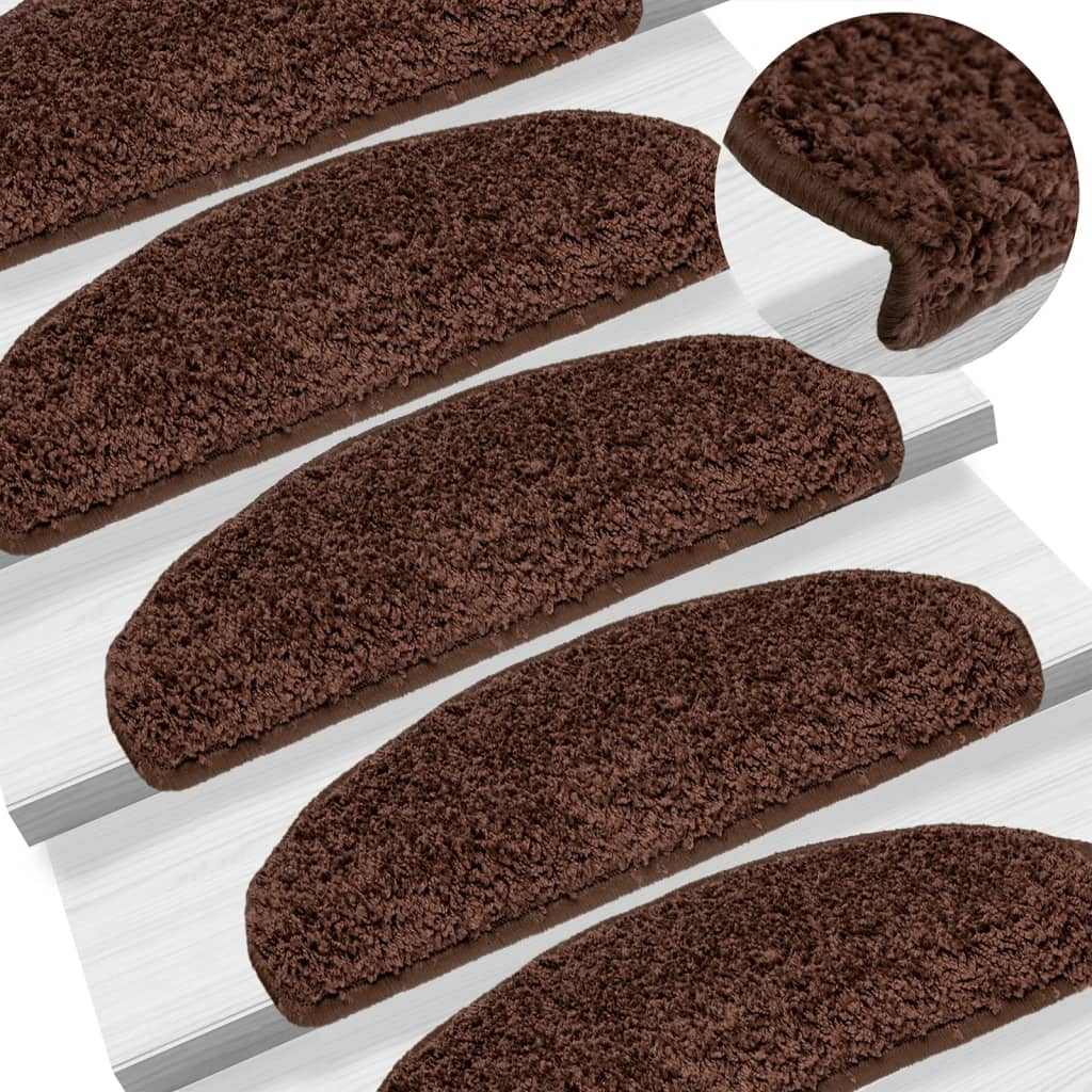 Trapmatten 10 st 65x21x4 cm Bruin Halfrond Groot